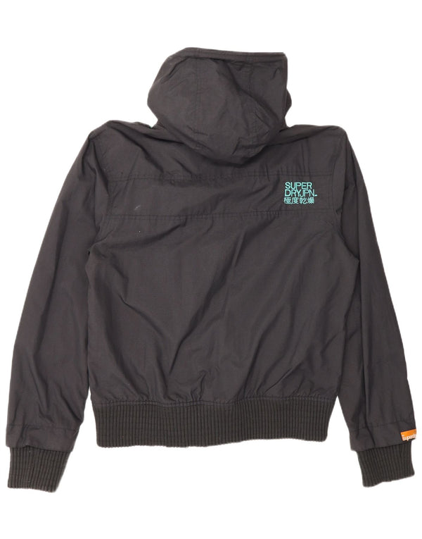 Женская ветровка с капюшоном Superdry UK 18 XL, черный нейлон