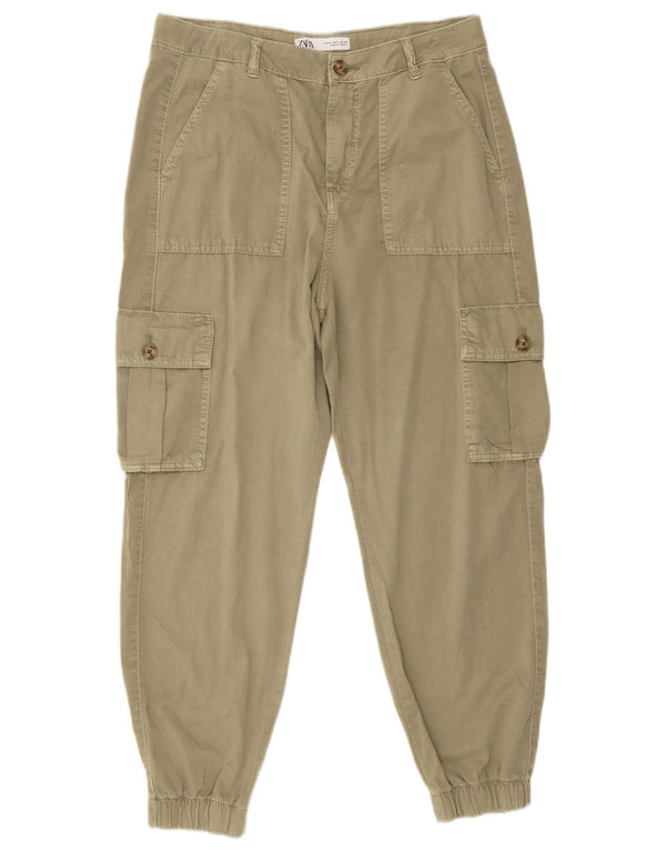Женские брюки-карго Zara Joggers EU 38 Small W28 L25 Зеленые