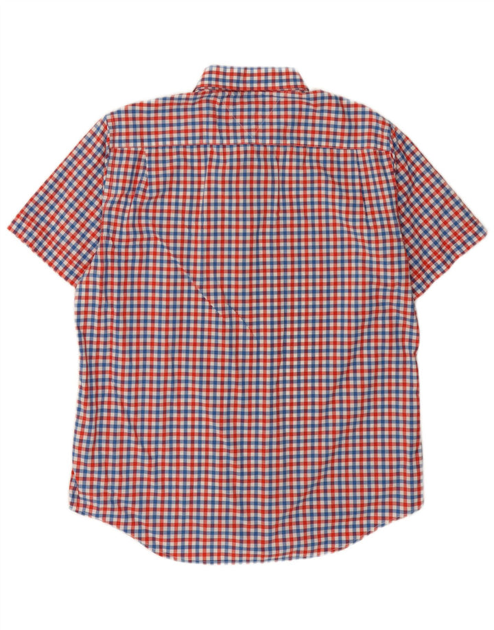 Tommy Hilfiger Мужская рубашка с коротким рукавом XL в разноцветную клетку, хлопок
