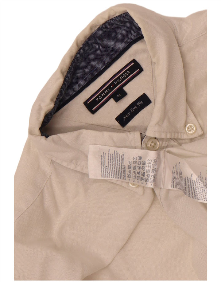 Мужская рубашка Tommy Hilfiger New York Fit из хлопка среднего размера белого цвета