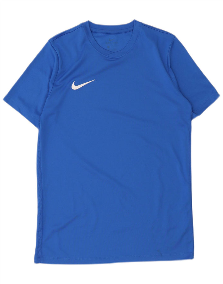 Мужская футболка Nike Dri Fit, средний синий полиэстер