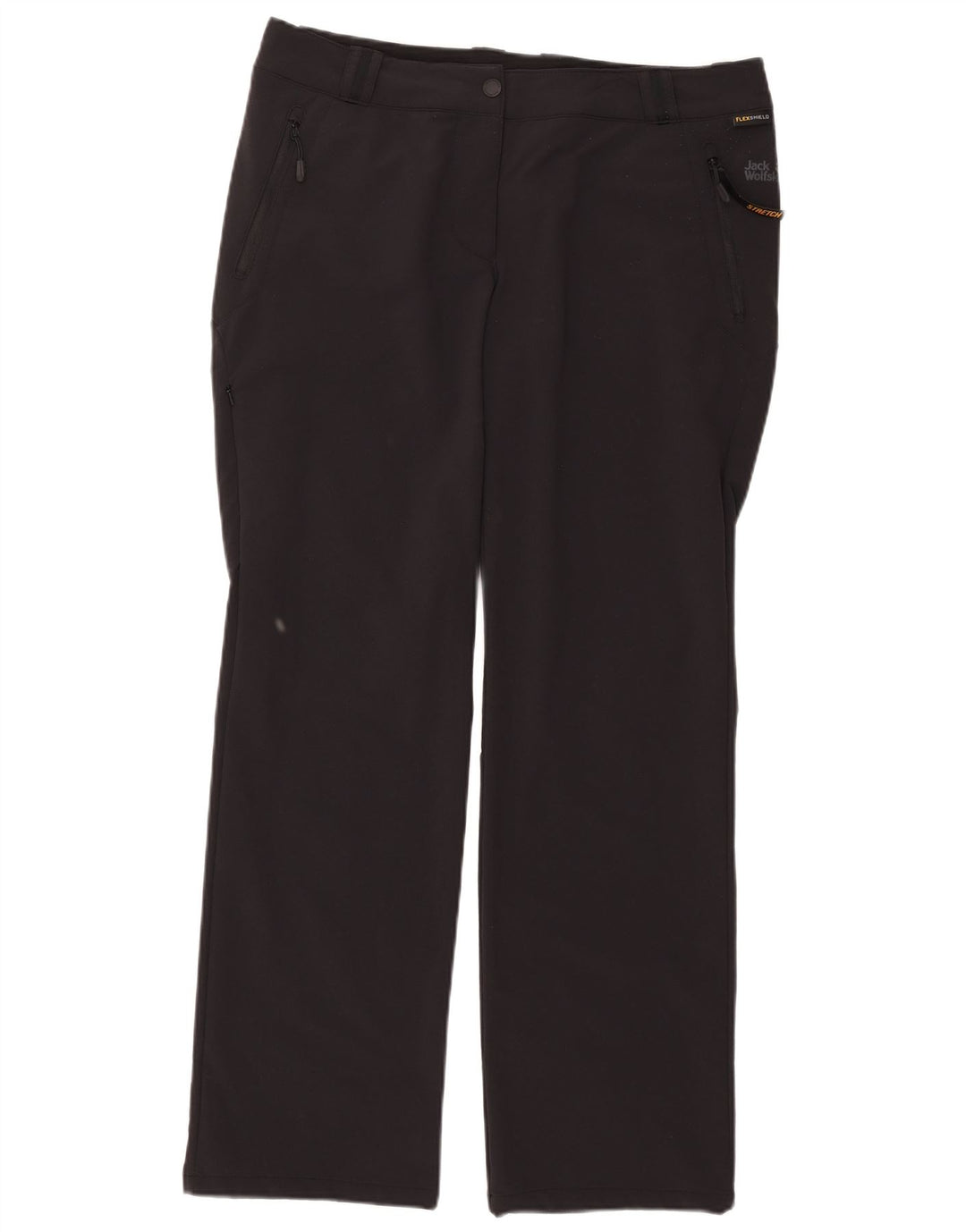 JACK WOLFSKIN Womens Straight Chino Trousers W36 L32 Black Polyamide