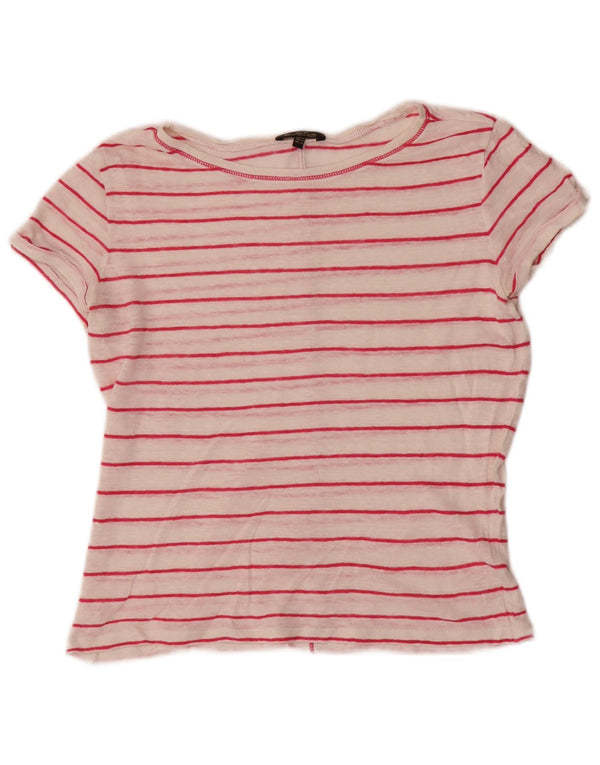 Женская футболка Massimo Dutti Top UK 6 XS Белая Полосатая