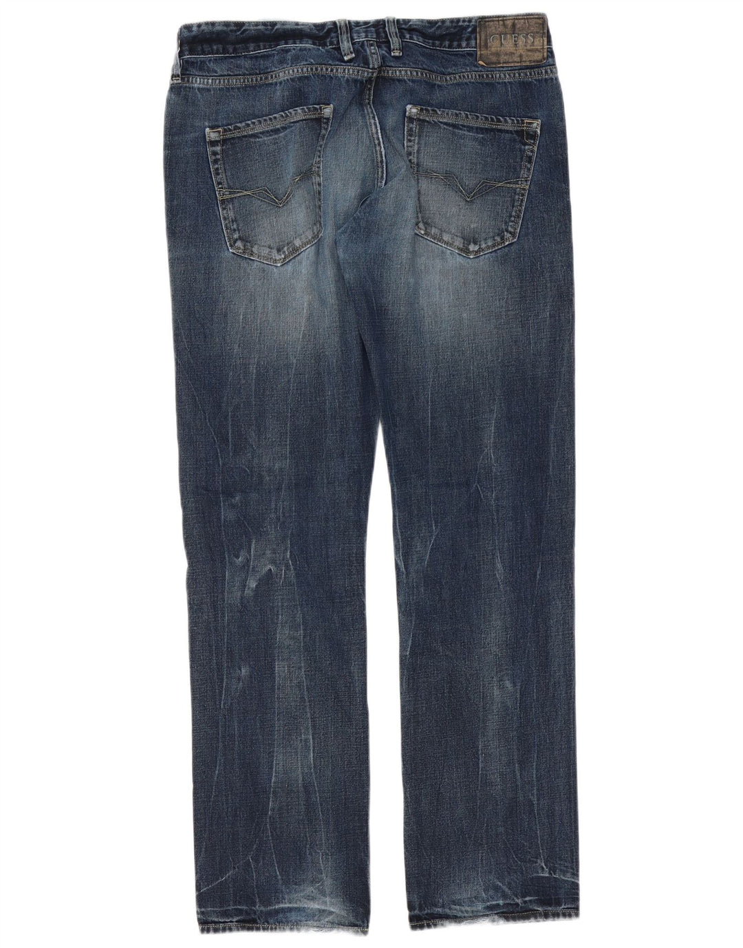 Мужские прямые джинсы Guess W34 L34 синие, хлопок