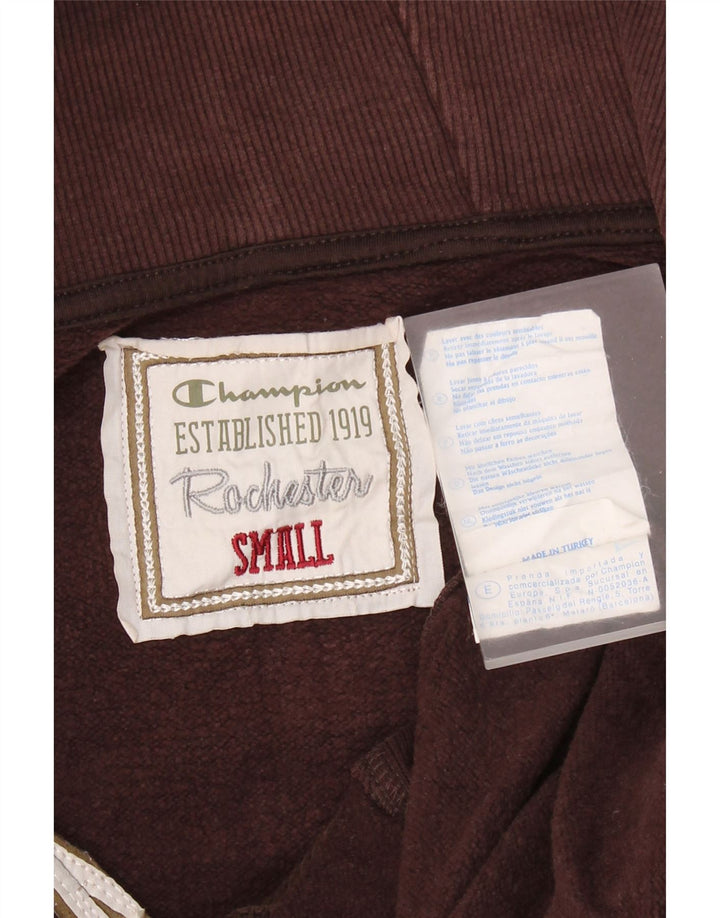 Женский свитер с капюшоном и молнией CHAMPION Rochester, размер UK 10, маленький коричневый цвет