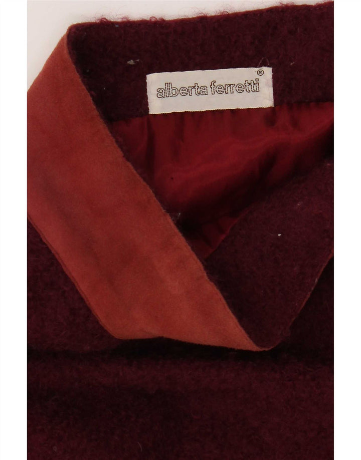 Alberta Ferretti Женская прямая юбка W30 средний бордовый