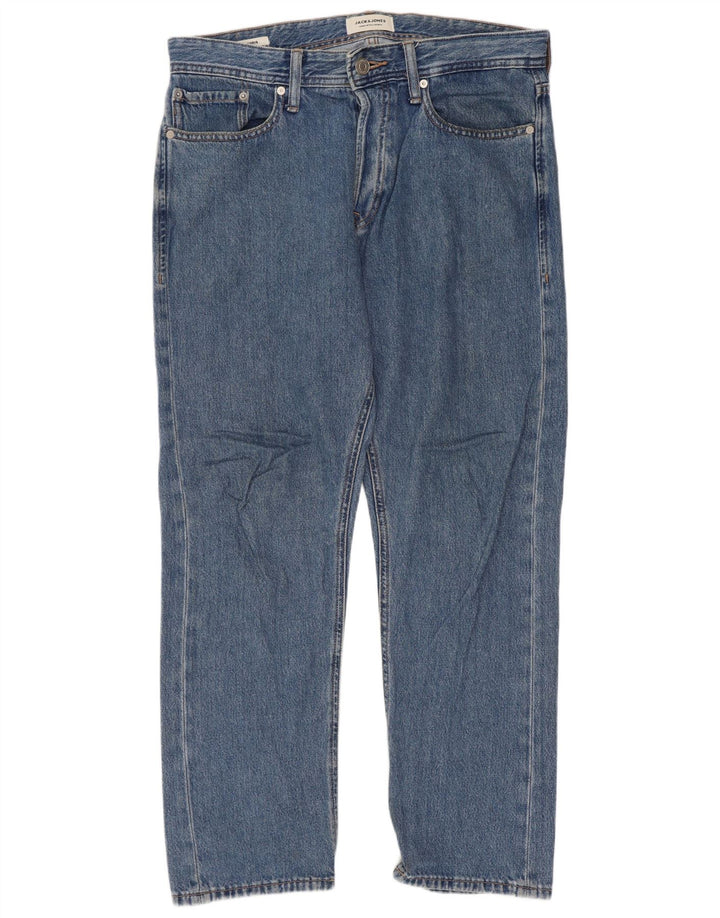 Мужские прямые джинсы Jack & Jones W30 L30 синие, хлопок