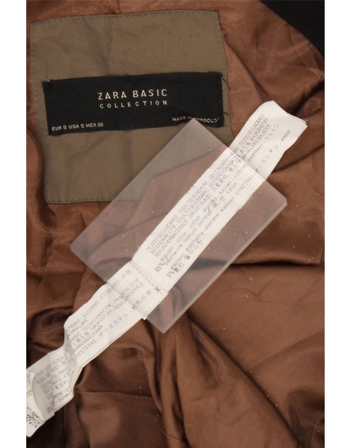 Женский бомбер оверсайз ZARA UK 10, маленький зеленый хлопок