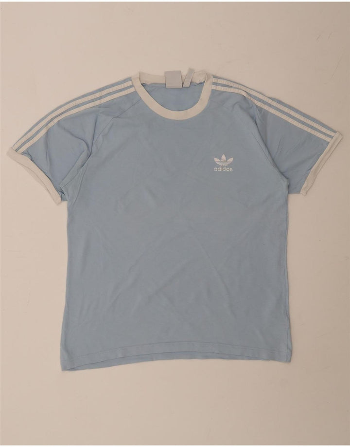 Мужская футболка Adidas Top большого синего цвета из хлопка