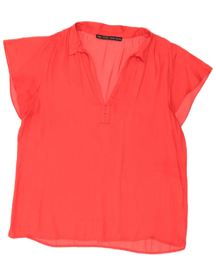 Женская блузка Zara Top UK 16, большая красная