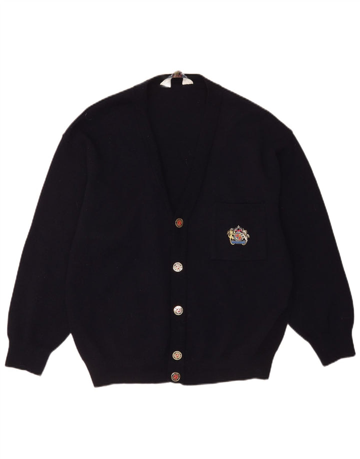 DALMINE Мужской кардиган-свитер IT 50 Medium Navy Blue Натуральная шерсть