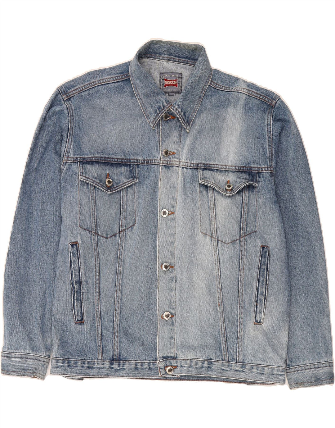 MASTER Mens Denim Jacket UK 42 XL Blue Cotton Vintage Master and Second-Hand Master from Messina Hembry 