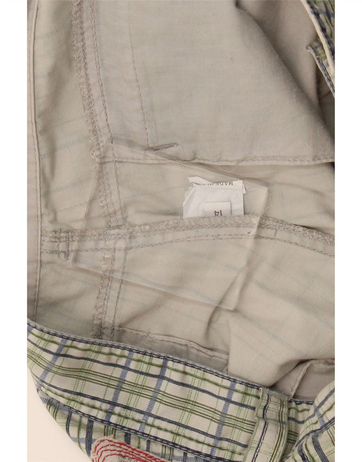Женские шорты чинос Guess UK 14, большие, W32, в разноцветную клетку