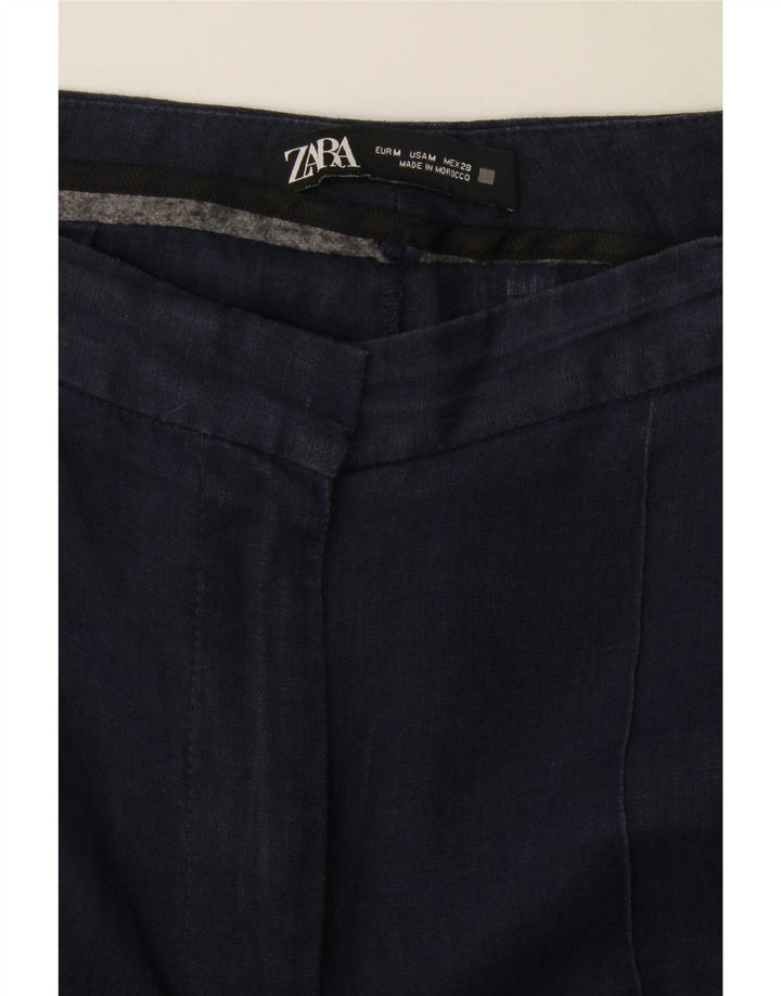 Женские прямые брюки чинос Zara Medium W30 L31 Темно-синие
