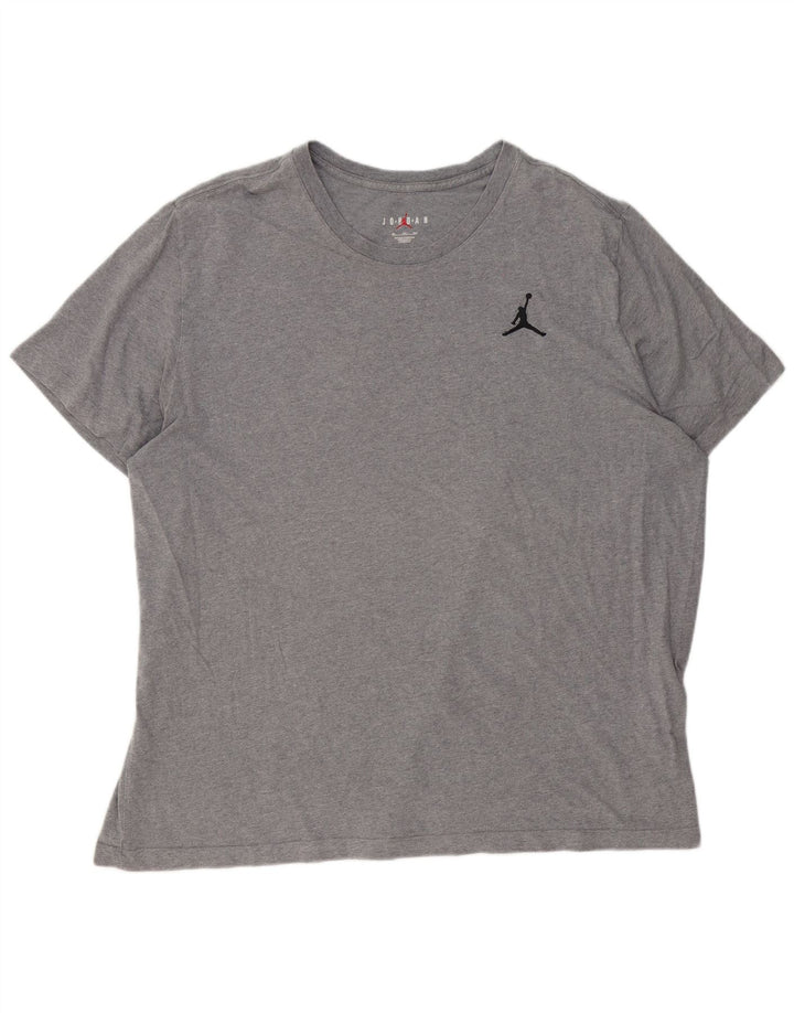 Мужская футболка JORDAN Top 3XL, серый хлопок