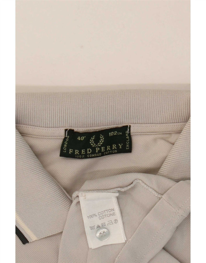 Мужская рубашка-поло Fred Perry, маленький серый полосатый хлопок