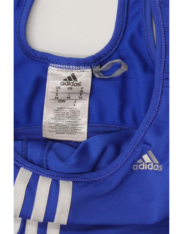 Женский жилет Adidas Climacool Top UK 8, маленький синий, нейлон с цветными блоками