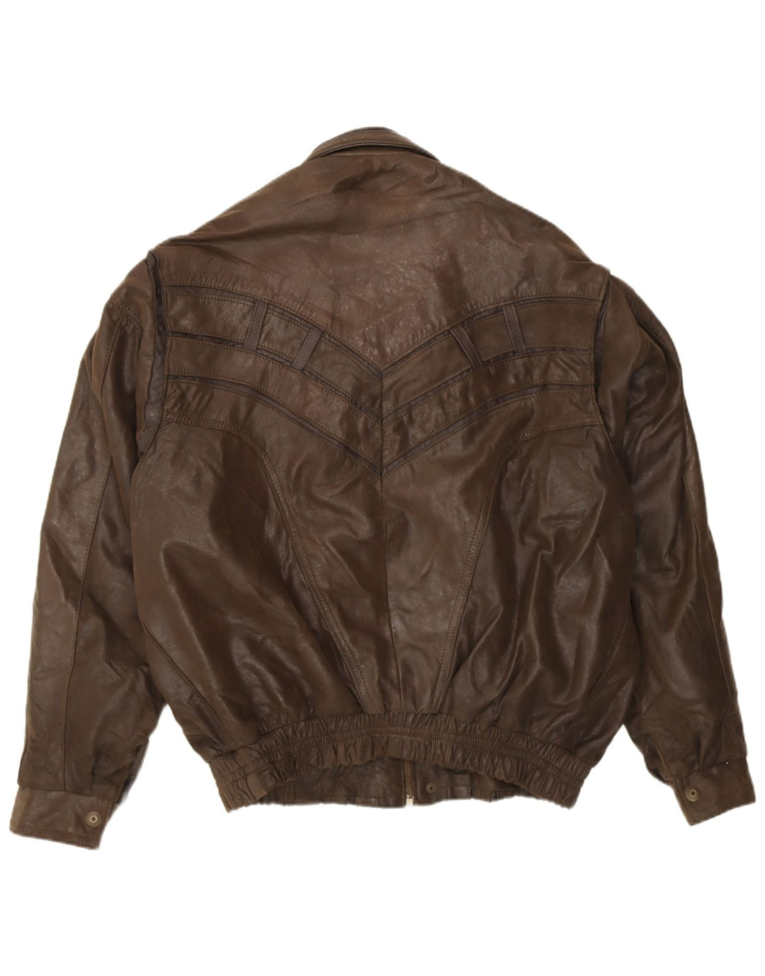 Винтажная мужская кожаная куртка UK 42 XL Коричневая кожаная