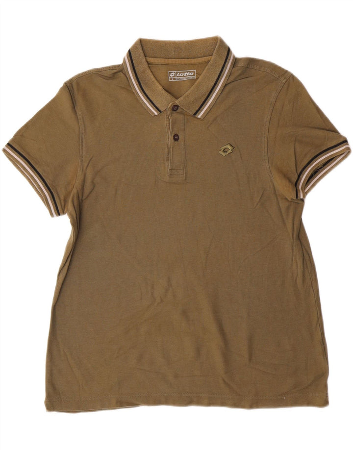 LOTTO Mens Polo Shirt Small Khaki