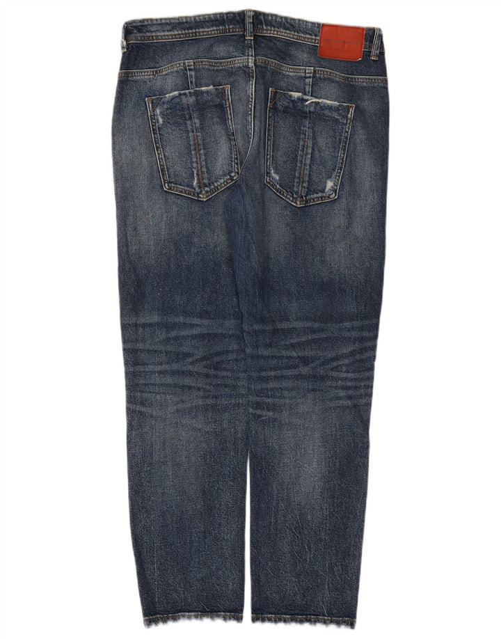 Женские потертые узкие джинсы Zara EU 40 Medium W30 L28, синий хлопок