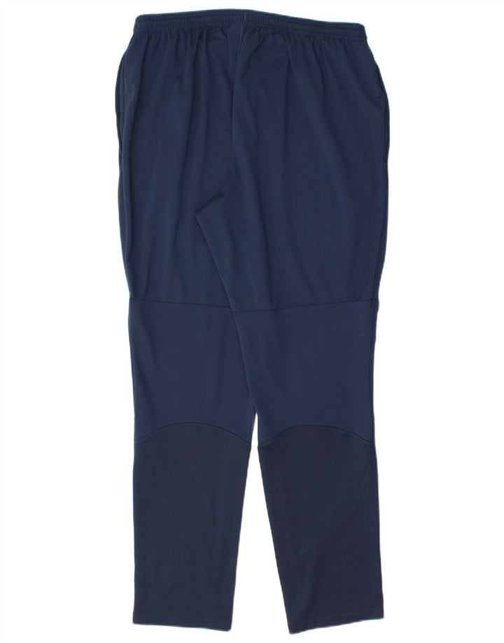 Мужские спортивные брюки Nike Dri Fit, большие темно-синие брюки из полиэстера