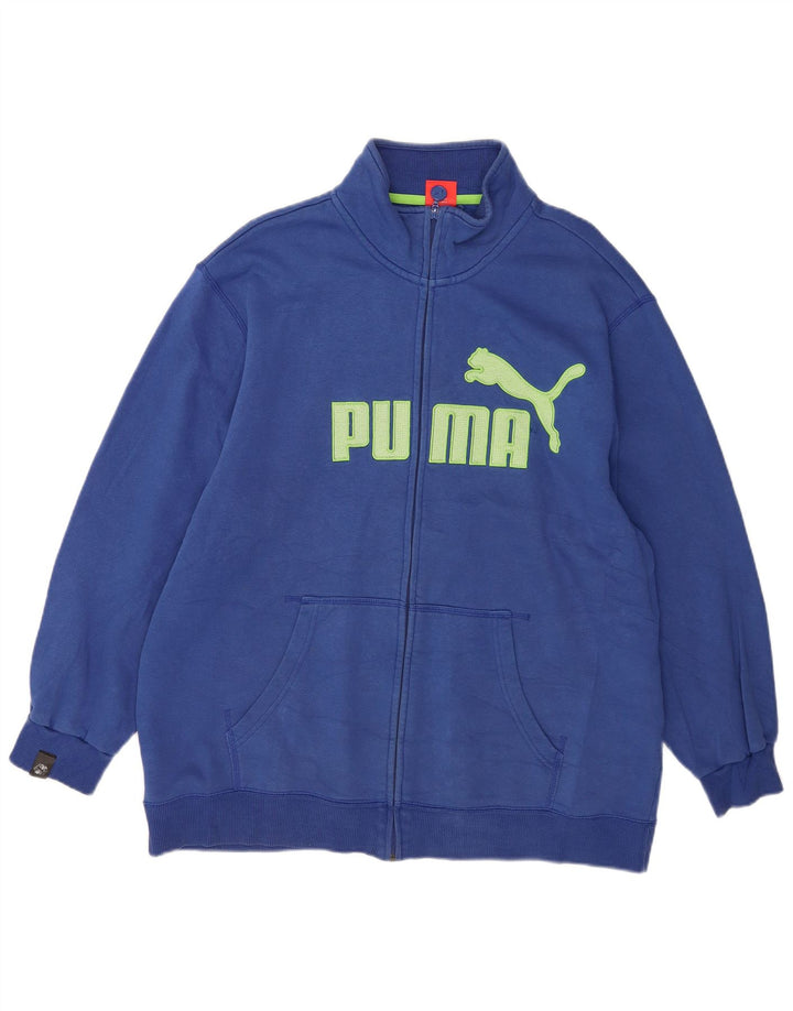 Мужской спортивный костюм Puma с рисунком, верхняя куртка 2XL, синий хлопок