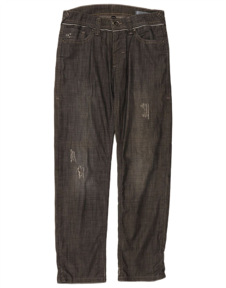 Мужские потертые прямые джинсы Jack & Jones W30 L29 серые