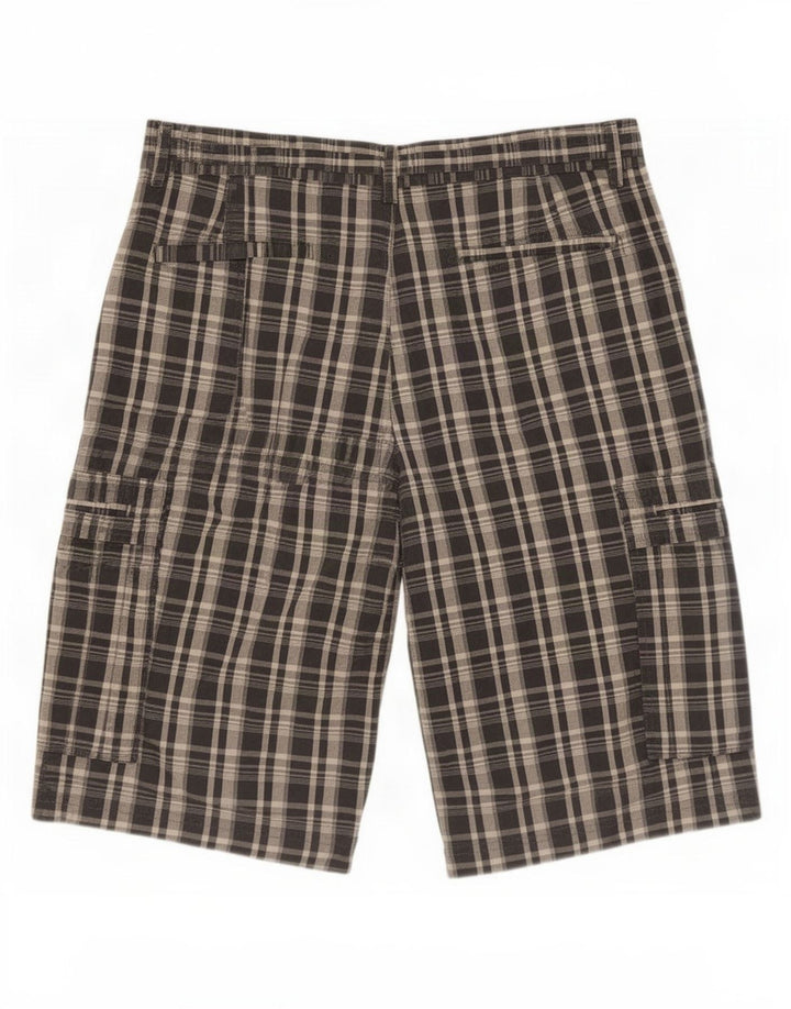Мужские шорты карго Marks & Spencer Autograph Medium W32 Серые хлопковые шорты в клетку