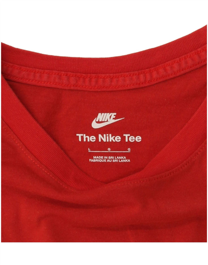 Мужская футболка с рисунком Nike, большая красная