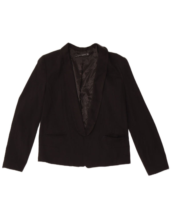 Женский открытый пиджак Zara UK 10, маленький черный