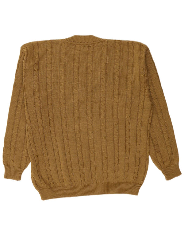 Мужской джемпер с v-образным вырезом Piu Verona, Великобритания 48 2XL, хаки, акрил