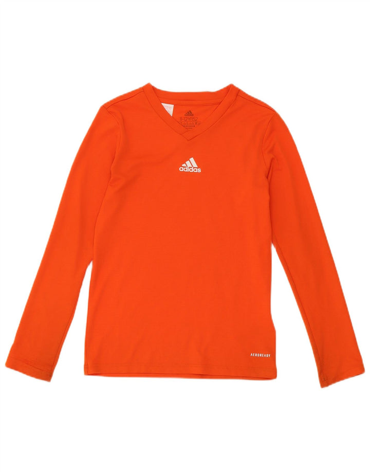 Футболка Adidas Aeroready для мальчиков с длинным рукавом 11-12 лет, оранжевый полиэстер