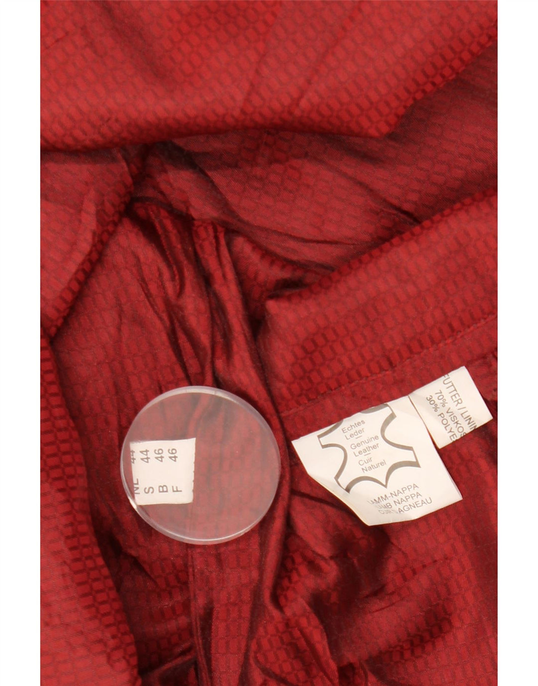 ВИНТАЖНАЯ женская кожаная куртка EU 46 XL бордовая кожа