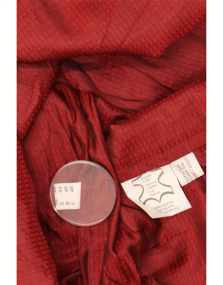 ВИНТАЖНАЯ женская кожаная куртка EU 46 XL бордовая кожа