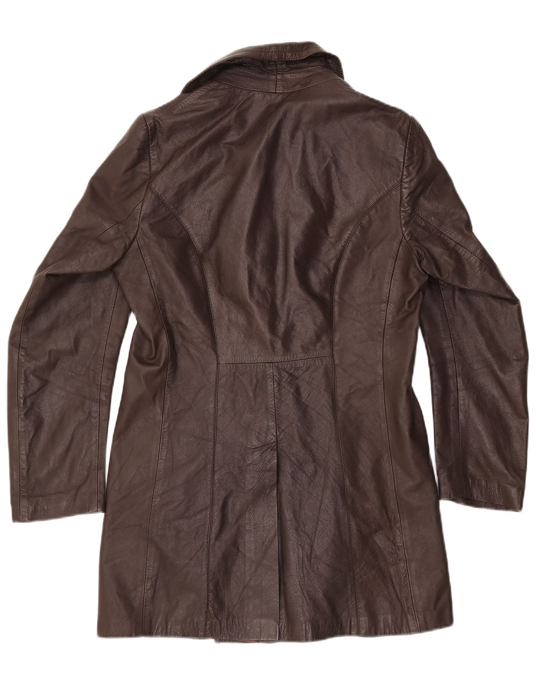 VINTAGE Женское кожаное пальто IT 50 XL Коричневое