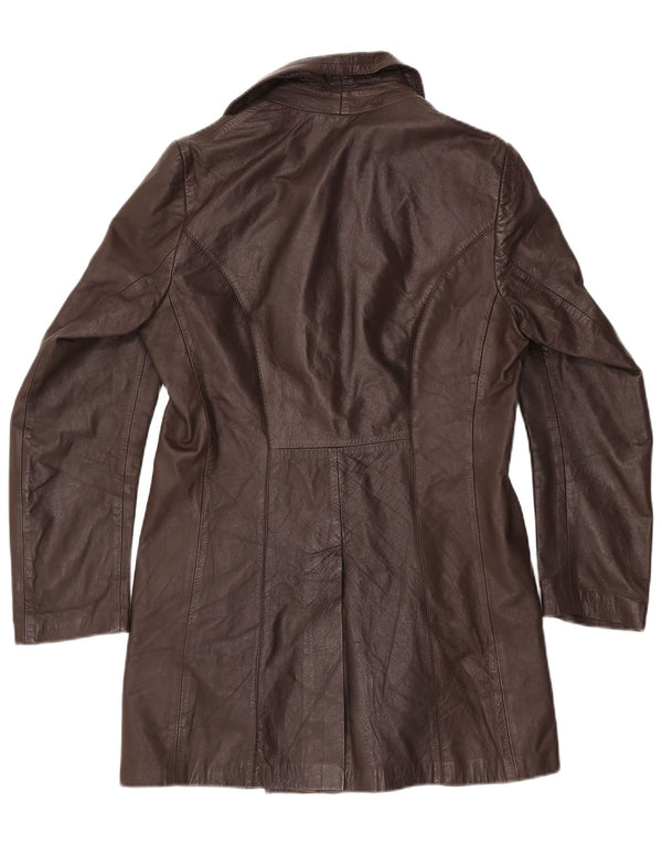 VINTAGE Женское кожаное пальто IT 50 XL Коричневое