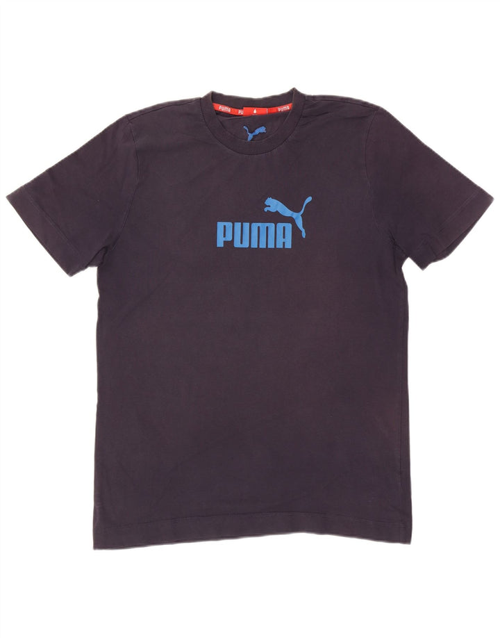 Мужская футболка с рисунком PUMA, большая, темно-синяя