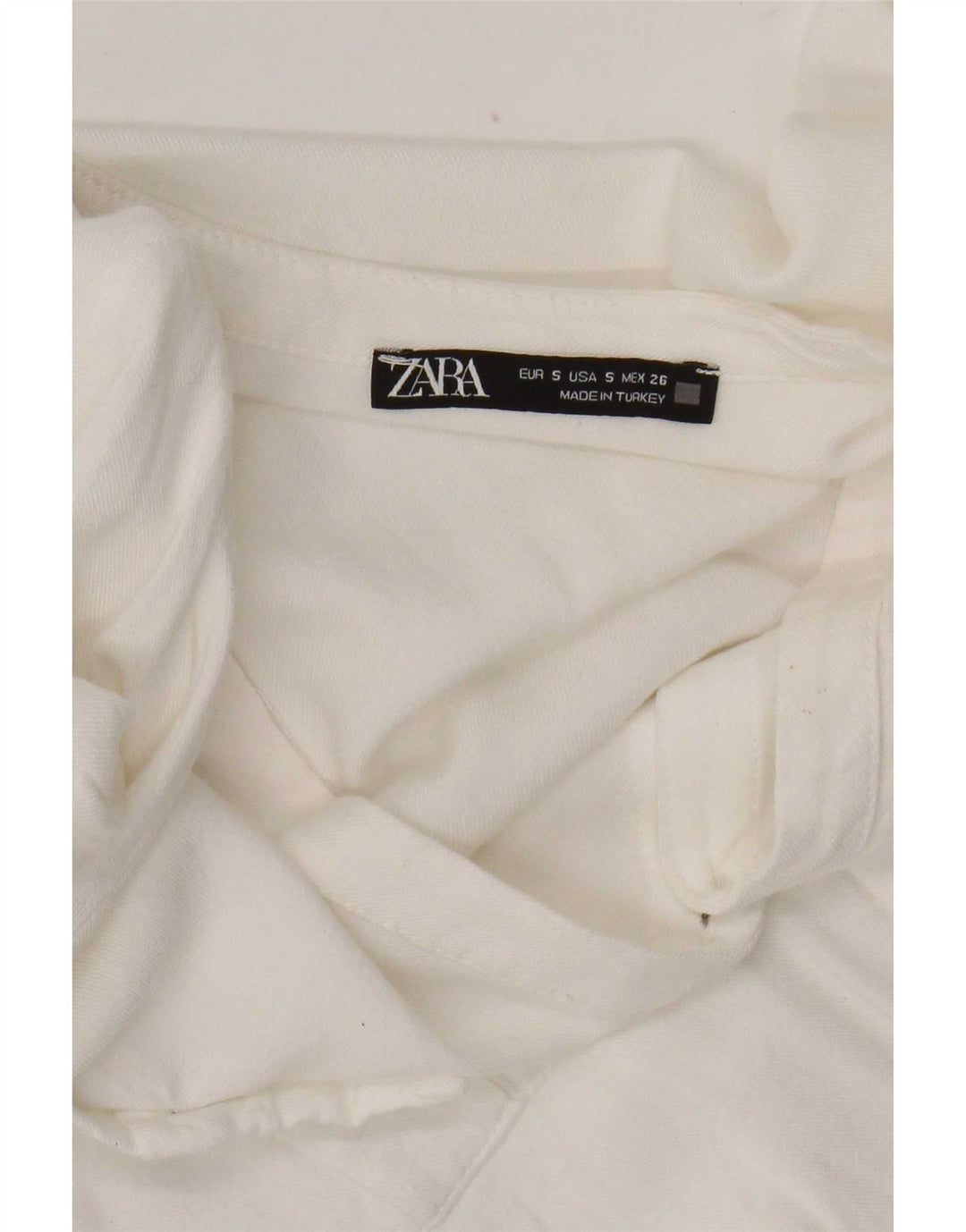 Женская блузка-рубашка Zara UK 10, маленькая белая