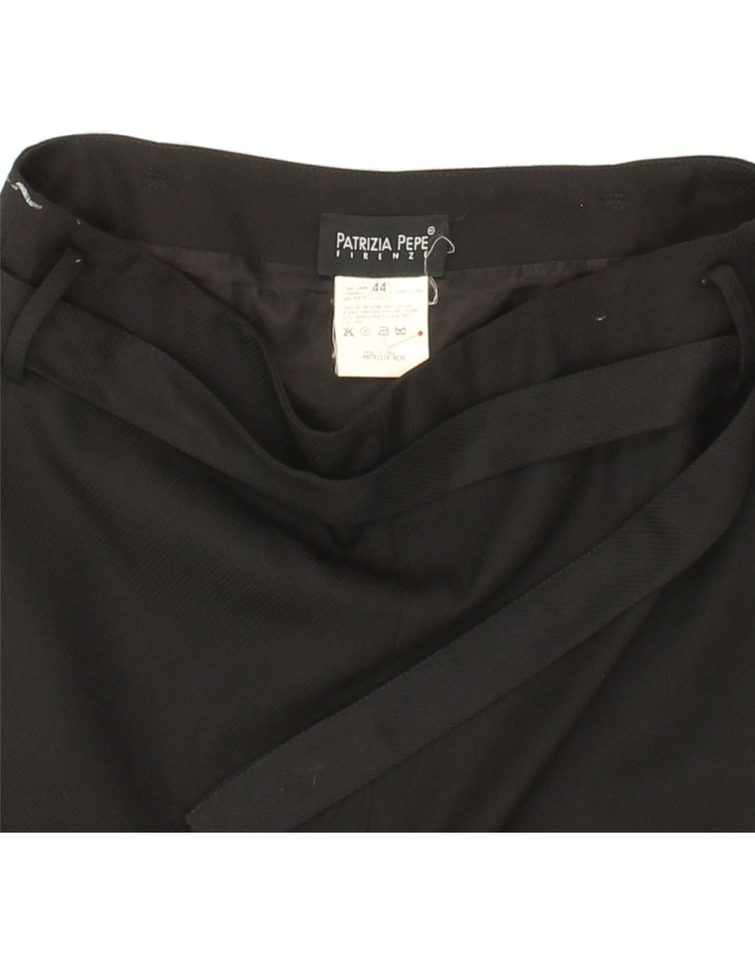 PATRIZIA PEPE Womens Straight Skirt IT 44 Medium W28  Black Wool Vintage Patrizia Pepe and Second-Hand Patrizia Pepe from Messina Hembry 