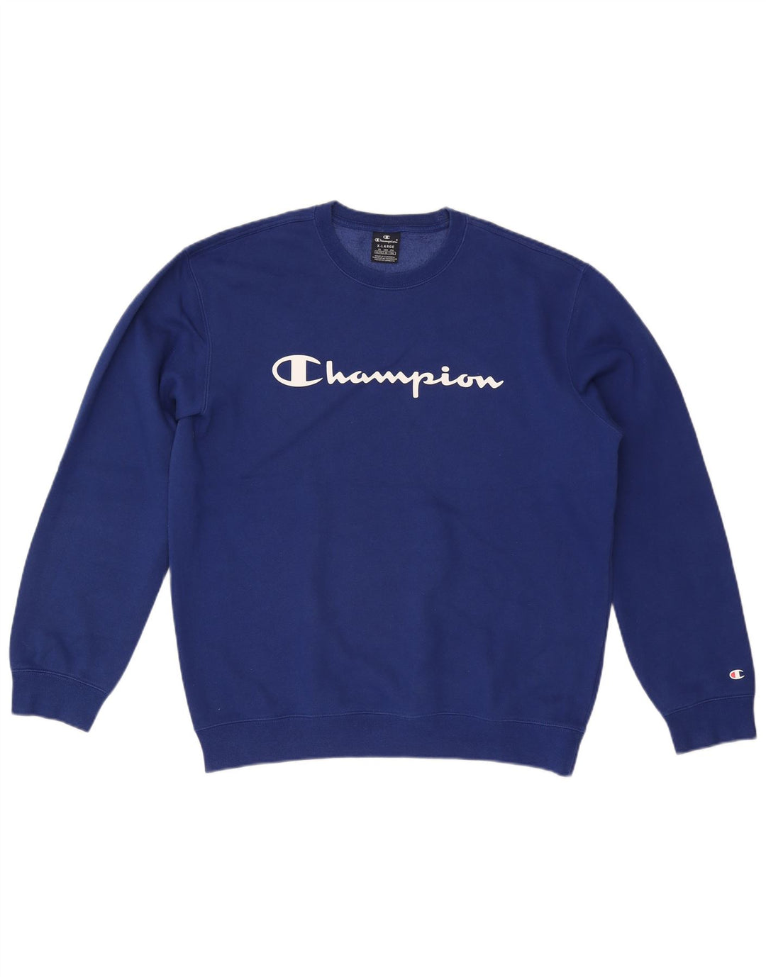 Мужской свитшот Champion с рисунком, джемпер XL, синий хлопок