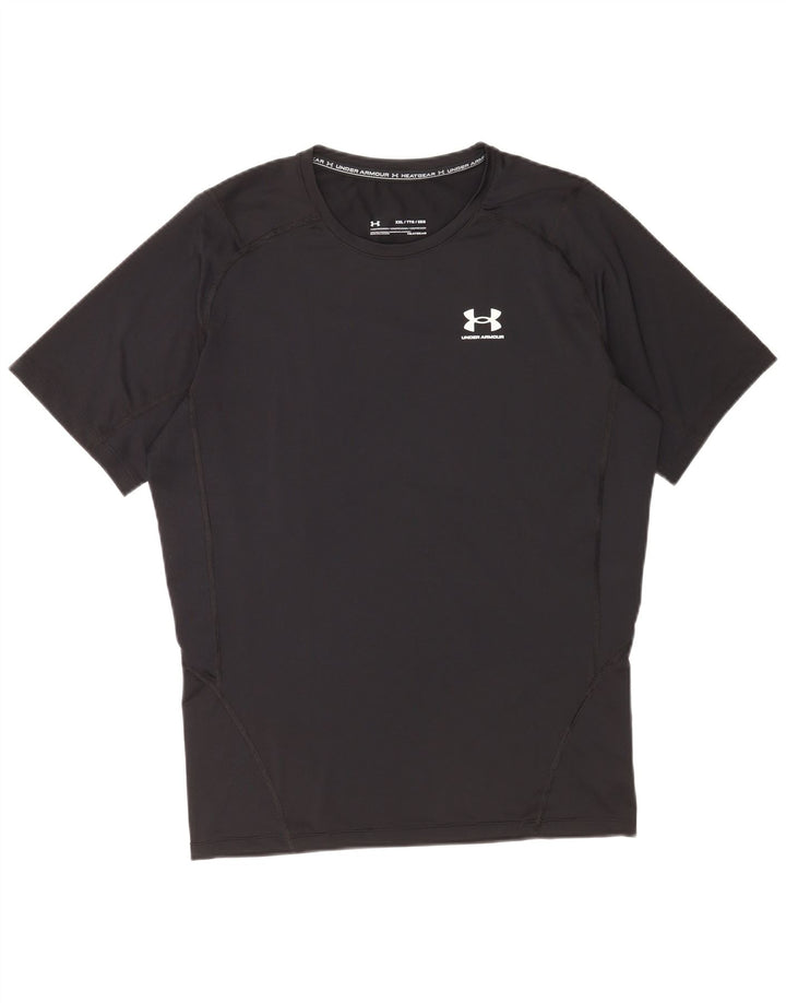 Мужская компрессионная футболка Under Armour, верх 2XL, черный полиэстер