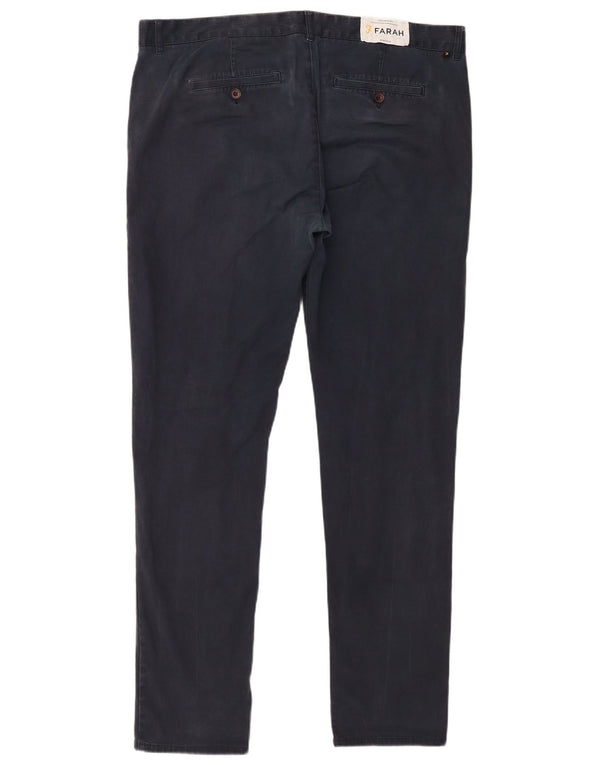 Мужские брюки-чиносы Farah Slim Fit W38 L32, темно-синие, хлопковые