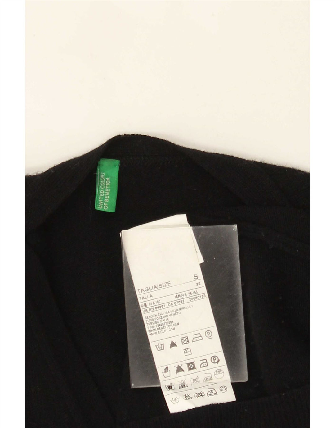 Женский кардиган Benetton UK 10, маленький, черный, шерсть