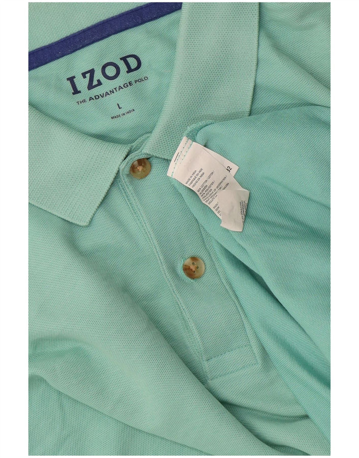 Мужская рубашка поло Izod, большая бирюзовая, хлопок