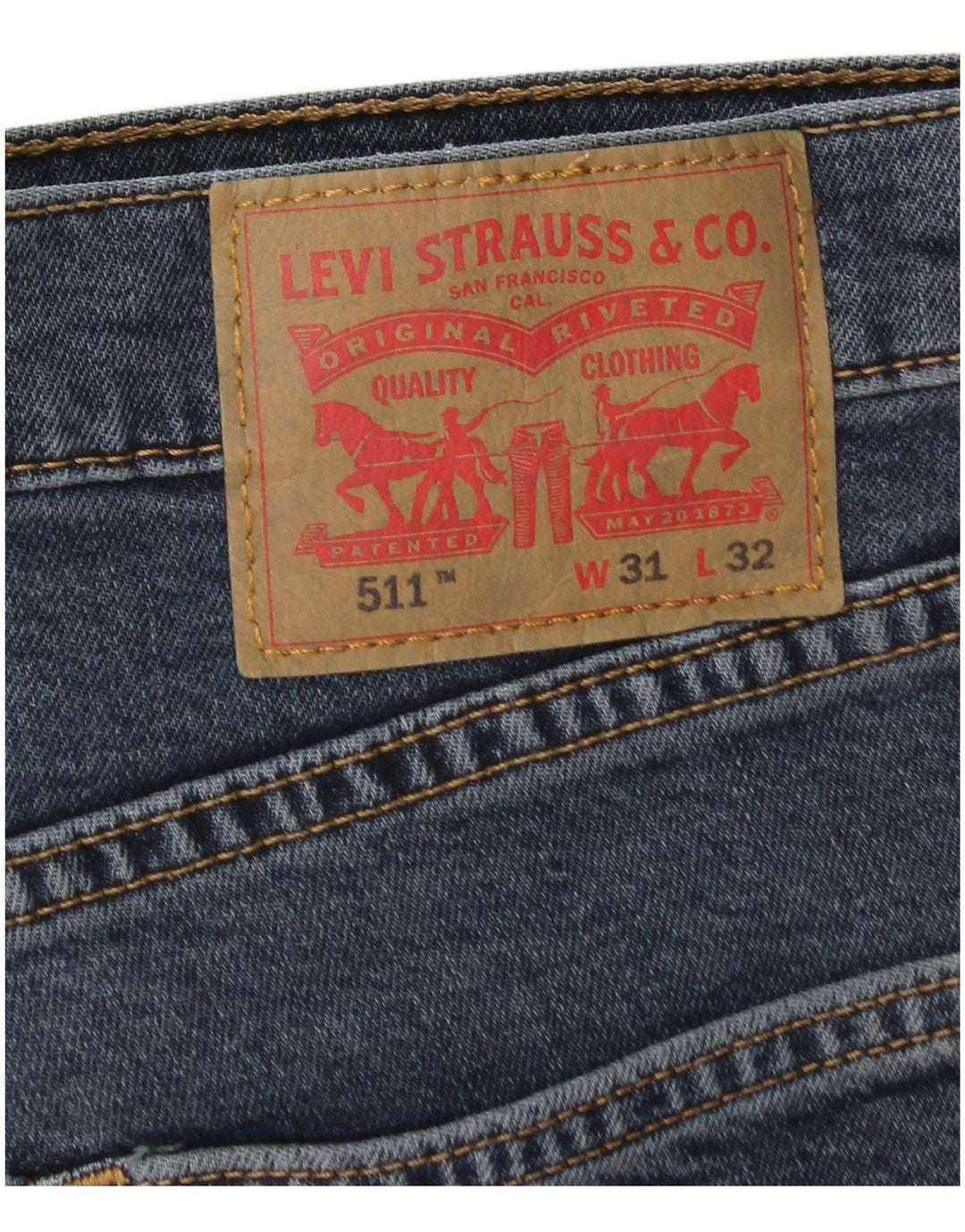 Мужские джинсы LEVI'S 511 Slim W31 L32 Синие, хлопок