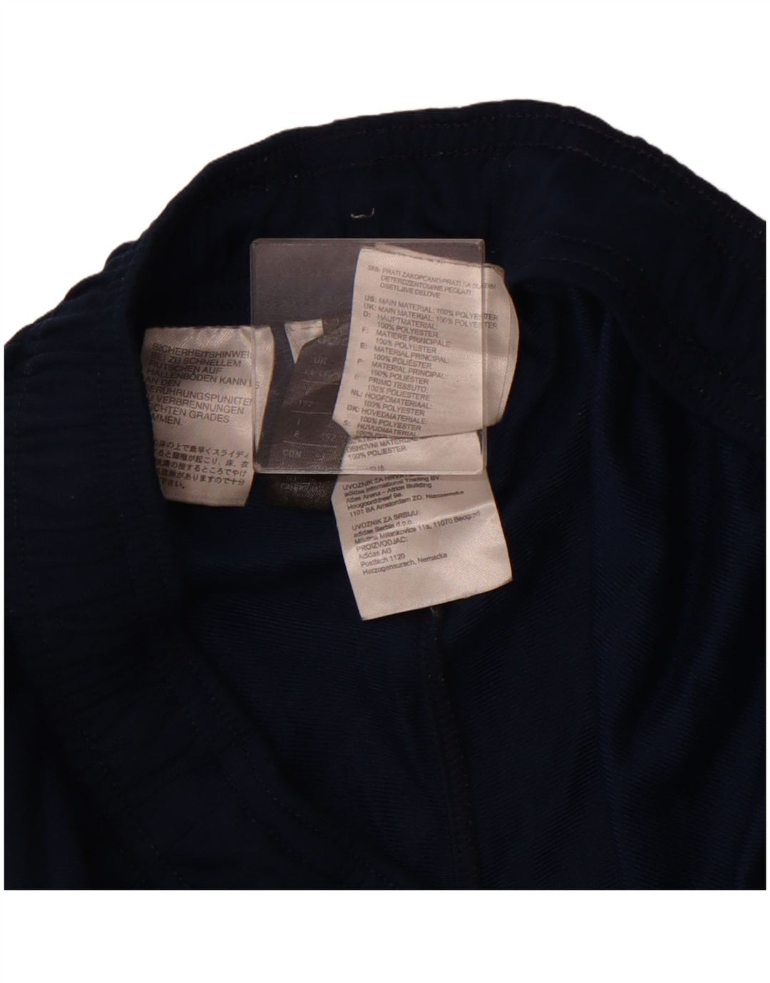 Мужские спортивные брюки ADIDAS UK 44/46, большие, темно-синие, полиэстер