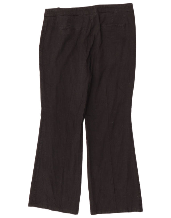 Женские повседневные брюки Marks & Spencer Bootcut UK 18 XL W34 L30, черные льняные