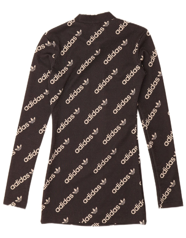 Женская футболка-футболка с длинным рукавом ADIDAS UK 4 XS, черная