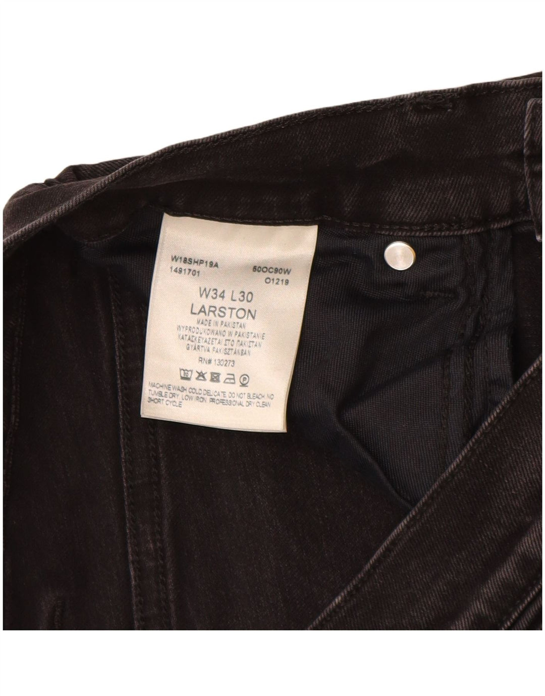 Мужские джинсы WRANGLER Larston Slim W34 L28, черный хлопок