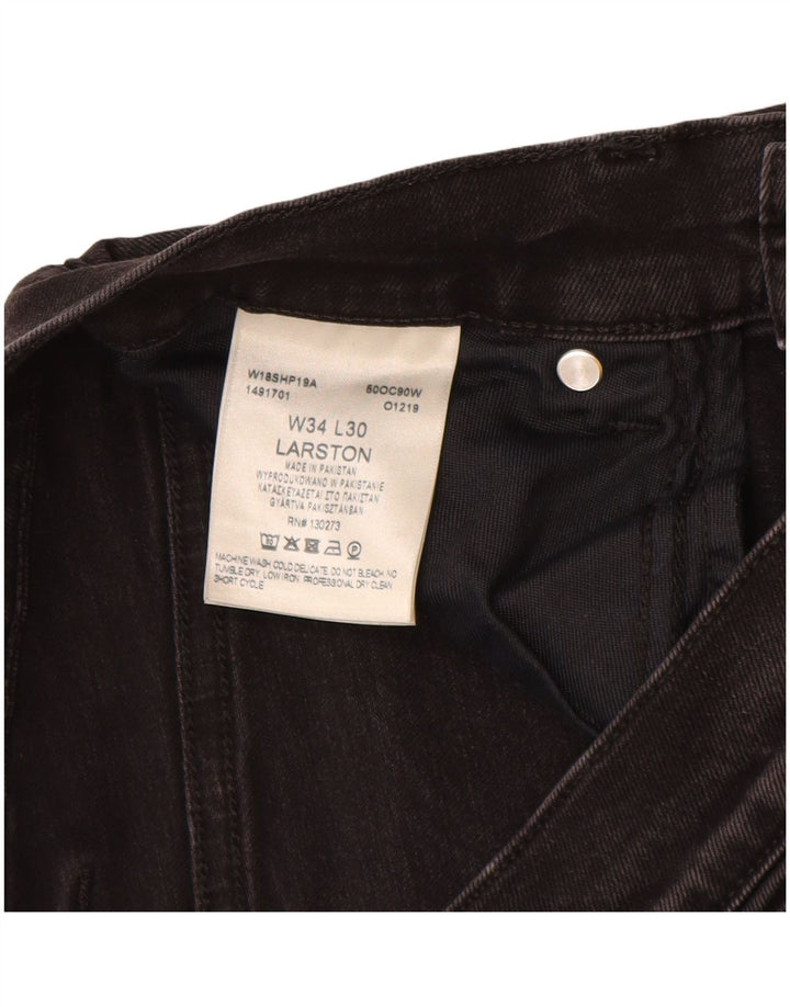 Мужские джинсы WRANGLER Larston Slim W34 L28, черный хлопок